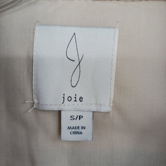 Joie Plaid Shacket Size Small Longline Gray Cream Tan Scandinavian Scandi Girl - Picture 5 of 9